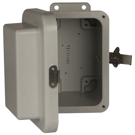 Wiegmann Twist Lock Latch Electrical Enclosures, 12 in H, 7 in D, 12 in W, NEMA 4X, Fiberglass HW-RHJ121207CHTL